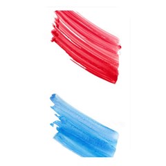 Tricolor Banner Watercolor Painting, Red Blue White Memory Card Reader by picsaspassion