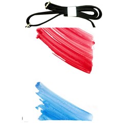 Tricolor Banner Watercolor Painting, Red Blue White Shoulder Sling Bags