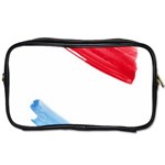 Tricolor banner watercolor painting, red blue white Toiletries Bags Front