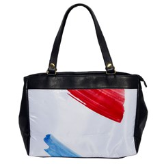 Tricolor Banner Watercolor Painting, Red Blue White Office Handbags by picsaspassion