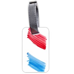 Tricolor Banner Watercolor Painting, Red Blue White Luggage Tags (two Sides)