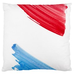 Tricolor Banner Watercolor Painting, Red Blue White Large Cushion Case (one Side)