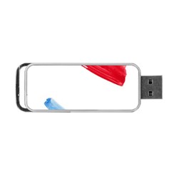 Tricolor Banner Watercolor Painting, Red Blue White Portable Usb Flash (one Side) by picsaspassion