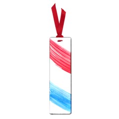 Tricolor Banner Watercolor Painting, Red Blue White Small Book Marks