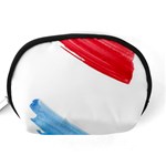 Tricolor banner watercolor painting, red blue white Accessory Pouches (Medium)  Back