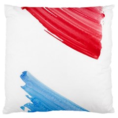 Tricolor Banner Watercolor Painting, Red Blue White Standard Flano Cushion Case (two Sides)