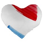 Tricolor banner watercolor painting, red blue white Large 19  Premium Flano Heart Shape Cushions Front