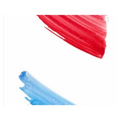 Tricolor Banner Watercolor Painting, Red Blue White Double Sided Flano Blanket (medium) 