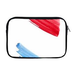 Tricolor Banner Watercolor Painting, Red Blue White Apple Macbook Pro 17  Zipper Case by picsaspassion