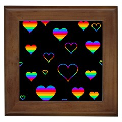 Rainbow Harts Framed Tiles by Valentinaart