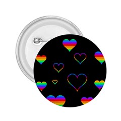 Rainbow Harts 2 25  Buttons by Valentinaart