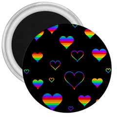 Rainbow Harts 3  Magnets by Valentinaart