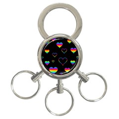 Rainbow Harts 3-ring Key Chains