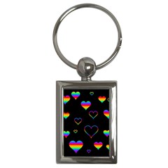 Rainbow Harts Key Chains (rectangle)  by Valentinaart