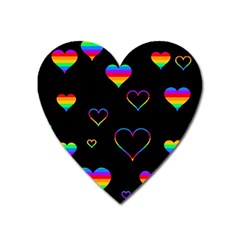 Rainbow Harts Heart Magnet by Valentinaart