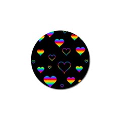 Rainbow Harts Golf Ball Marker by Valentinaart