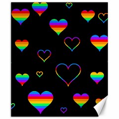 Rainbow Harts Canvas 20  X 24   by Valentinaart