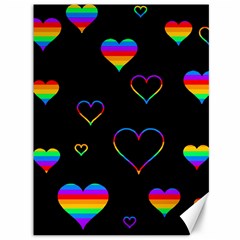 Rainbow Harts Canvas 36  X 48   by Valentinaart