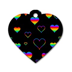 Rainbow Harts Dog Tag Heart (one Side)