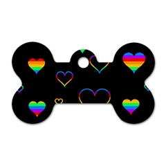 Rainbow Harts Dog Tag Bone (one Side) by Valentinaart