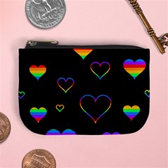 Rainbow Harts Mini Coin Purses by Valentinaart