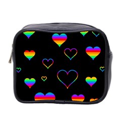 Rainbow Harts Mini Toiletries Bag 2-side by Valentinaart