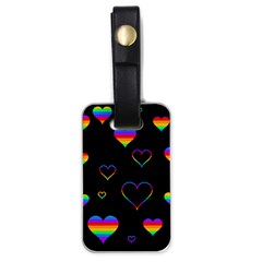 Rainbow Harts Luggage Tags (one Side)  by Valentinaart