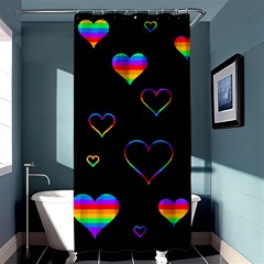 Rainbow Harts Shower Curtain 36  X 72  (stall)  by Valentinaart