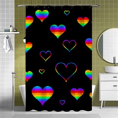 Rainbow Harts Shower Curtain 48  X 72  (small)  by Valentinaart