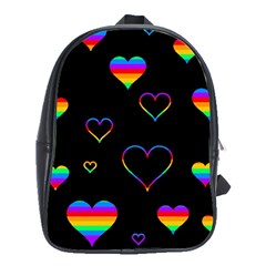 Rainbow Harts School Bags (xl)  by Valentinaart