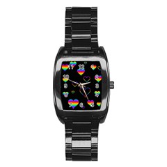 Rainbow Harts Stainless Steel Barrel Watch