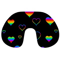 Rainbow Harts Travel Neck Pillows by Valentinaart