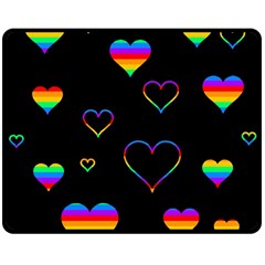 Rainbow Harts Double Sided Fleece Blanket (medium) 