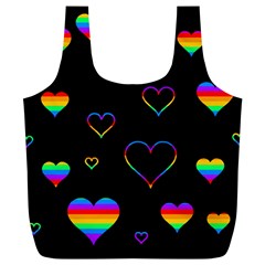 Rainbow Harts Full Print Recycle Bags (l) 