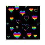 Rainbow harts Small Satin Scarf (Square) Front