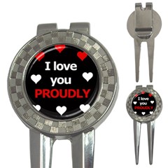 I Love You Proudly 3-in-1 Golf Divots by Valentinaart