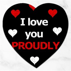 I Love You Proudly Jigsaw Puzzle (heart)