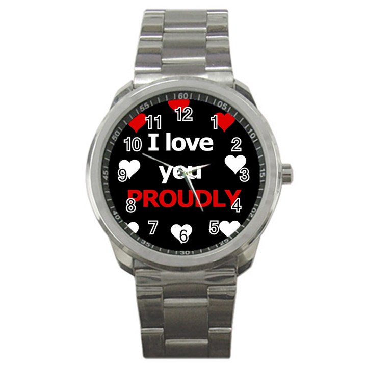 I love you proudly Sport Metal Watch