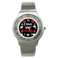 I Love You Proudly Stainless Steel Watch