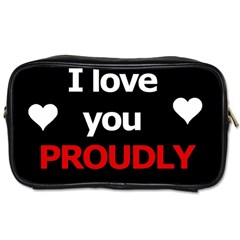 I Love You Proudly Toiletries Bags 2-side by Valentinaart