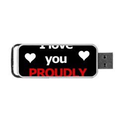 I Love You Proudly Portable Usb Flash (one Side) by Valentinaart