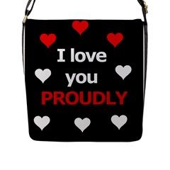 I Love You Proudly Flap Messenger Bag (l) 