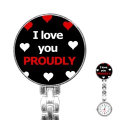 I Love You Proudly Stainless Steel Nurses Watch