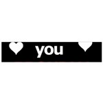 I love you proudly Flano Scarf (Small) Front