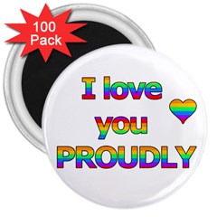 I Love You Proudly 2 3  Magnets (100 Pack)