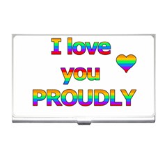 I Love You Proudly 2 Business Card Holders by Valentinaart