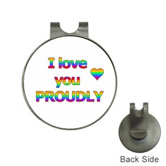 I Love You Proudly 2 Hat Clips With Golf Markers by Valentinaart