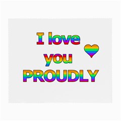 I Love You Proudly 2 Small Glasses Cloth by Valentinaart