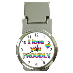 I Love You Proudly 2 Money Clip Watches by Valentinaart