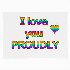 I Love You Proudly 2 Large Glasses Cloth by Valentinaart